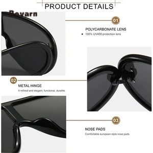 Boyarn Y2k Fashion Trendy Cute Plastic Funny <strong>Personalised</strong> Luxury Unisex Top One Piece Lens Oversized Shield <strong>Sunglasses</strong> - Product Image 6