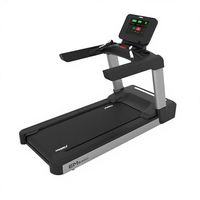 Tapis roulant commercial incurvé non motorisé avec écran LCD et détection de fréquence cardiaque sans fil pour entraînement cardio à domicile