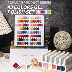 AS Gel Polish – ensemble de Vernis à ongles <span class=keywords><strong>Semi</strong></span>-<span class=keywords><strong>Permanent</strong></span> <span class=keywords><strong>Uv</strong></span>, étiquette privée, 48 couleurs, cadeau, avec tableau - Product Image 2