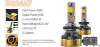 Nouveau Phare LED de Voiture Haute Puissance 110W 24V Stable 16000LM 18 Puces 6 Cœurs de Refroidissement en Cuivre pour Éclairage Automobile