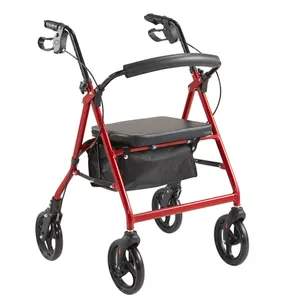 Quadros de caminhada desbloqueados 4 rodas rollator walker com assento