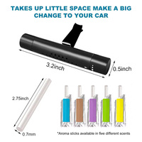 Diffuseur d'air frais pour voiture, mini clip de ventilation noir exclusif, parfum naturel, appareil d'aromathérapie moderne monté sur la voiture