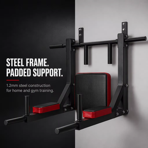 Barra de dominadas multifunción para montar en la pared, estación de entrenamiento para dominadas, flexiones y ejercicios de core, para gimnasio en casa y entrenamiento de fuerza. - Product Image 3
