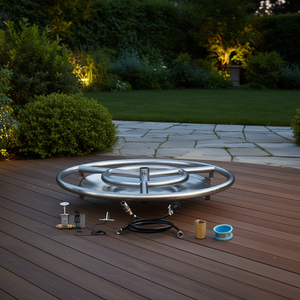 Brasero de Acero Inoxidable de 18 Pulgadas, 150000 BTU, Kit de Quemador de Gas Propano Natural para Uso en Interiores y Exteriores - Product Image 2
