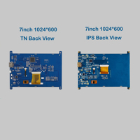 7 inç 1024x600 TN LCD ahududu Pi 3b +/4B HD ekran monitör ses kanal kontrol sistemleri