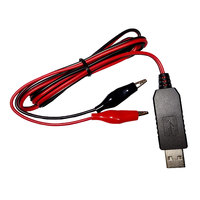 Kabel Charger USB 5V-12V dengan Pelapis PVC, Pelindung Anyaman, Konduktor Tembaga Berlapis Timah - Panjang 1M untuk Power Bank, Kipas Mobil, Router
