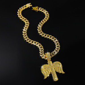 2026 Hot Selling Hiphop Retro Style Alloy <b>Cross</b> Wings Pendant Necklace Personalized Men's Necklaces Wholesale Jewelry Trendy - Product Image 2
