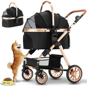 Chariot <span class=keywords><strong>pour</strong></span> animaux de compagnie portable et pliable nouveau design séparé du panier <span class=keywords><strong>pour</strong></span> chiens chats et autres animaux de compagnie produit de transport de voyage - Product Image 2