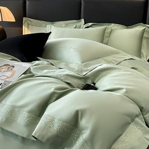 Long-staple Cotton Four-piece <b>Bedding</b> Set 200-count Embroidered Duvet Cover Sheets Home Use - Product Image 4
