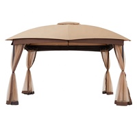 Moustiquaire à dessus dôme kaki de 10x10 pieds moustiquaire incluse pour gazebo de patio pour le jardin