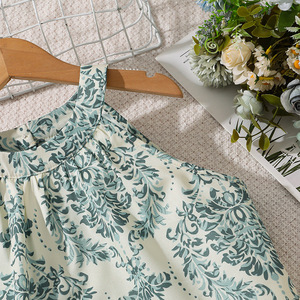 Conjuntos de Ropa de Verano para Adolescentes de 8 a 12 Años, Venta al por Mayor, Chaleco sin Mangas con Estampado Vintage y Pantalones Cortos, 2 Piezas, Ropa para Niñas - Product Image 5