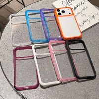 Coque de téléphone transparente en acrylique avec cadre souple en TPU pour iPhone 18 Pro Max 17 16 15 14 13, protection antichoc des coins, coque rigide