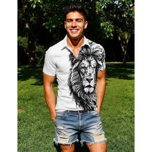 เสื้อโปโลผู้ชายแบบซิป 1/4 แขนสั้น พิมพ์ลายดิจิทัล ระบายอากาศได้ดี ผลิตจากผ้าโพลีเอสเตอร์ทอ เหมาะสำหรับใส่ลำลองหรือเล่นกอล์ฟ - Product Image 6