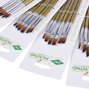 pincel de pintura de aceite 6 unids/set artística acuarela pintura acrílico pinceles pintura de la lona - Product Image 6