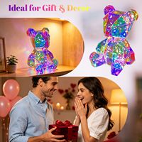 Orsetto Olografico Fantasia con LED Iridiscenti per Regali Moderni, Decorazione Festiva per Compleanni, Anniversari e Matrimoni