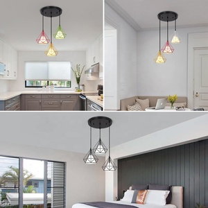 Rustikales Bauernhaus Vintage American 3 Lichter Pendel leuchte Drei Tropfen Kronleuchter - Product Image 2