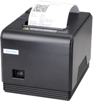 BZ801U Printer Label Transfer termal Mini tertanam pabrik POS HITAM 80mm Printer penerimaan termal dengan pemotong