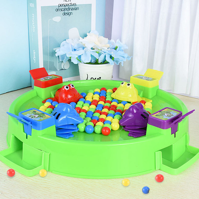Cross-border Identical-style TikTok Toy Little Frog Eating Beads/pearlsstress-relieving Brain-teasing Casual Tabletop Game