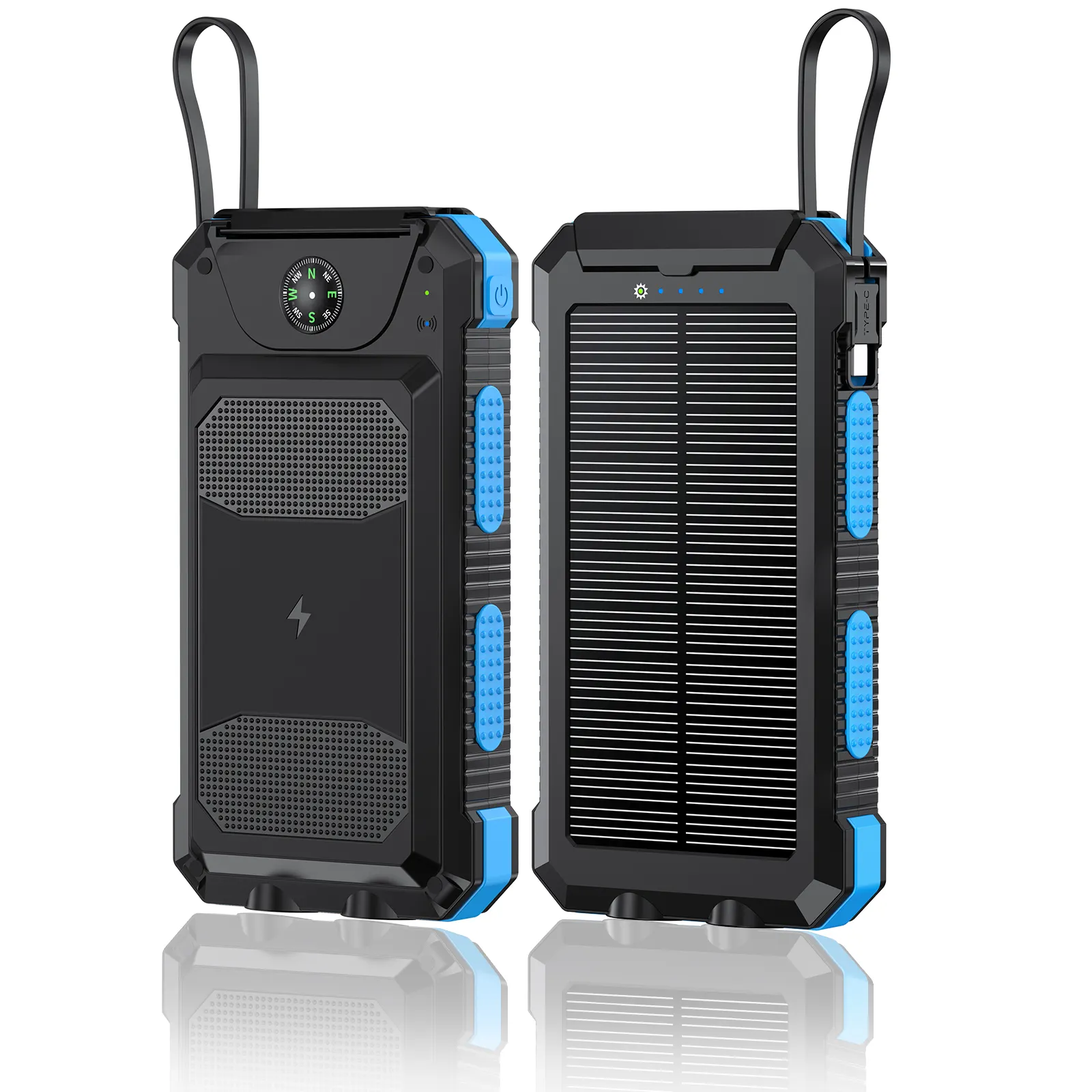 20000mAh Cargador Solar banco de suministro de energía sensor rápido cargador móvil solar para teléfono celular