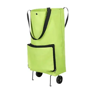 Stylish portable household trolley cart shopping bag folding tug bag