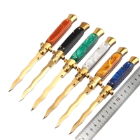 Cuchillo Plegable AKC de Acero 440c, Venta Caliente en EE. UU., Cuchillos Tácticos con Mango de Resina, Cuchillo de Bolsillo EDC