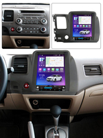 MEKEDE Écran tactile IPS 9,7 pouces pour voiture, Car-play Auto 8 cœurs 4G LTE WIFI pour Honda Civic 2004-2009, ventilateur de refroidissement BT FM AM