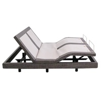 Lit double multifonctionnel intelligent à rails latéraux séparables, base de lit électrique réglable, massage, port USB, personnalisable