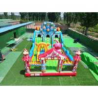 Château gonflable commercial géant, structure de jeu gonflable de carnaval, équipement d'amusement gonflable pas cher pour enfants