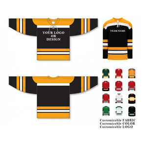 Maillot de hockey sur glace personnalisé, broderie du nom et du numéro de l'équipe, uniforme vierge en gros, cousu, polyester respirant, séchage rapide, unisexe - Product Image 1