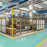 Pagar Pengaman Robot Baja Karbon Rendah Modular untuk Sel Pengujian Robot dengan Jaring Las dan Pemisah Area Peralatan yang Andal