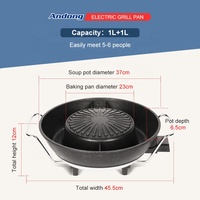 Meitong — marmite de cuisson électrique, cuiseur, poêle électrique multi-usage avec contrôleur de température