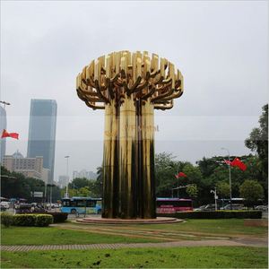 Escultura de Árbol Moderna Personalizada de Acero Inoxidable con Diseño Art Deco, Impermeable y Duradera para Uso en Exteriores - Product Image 4