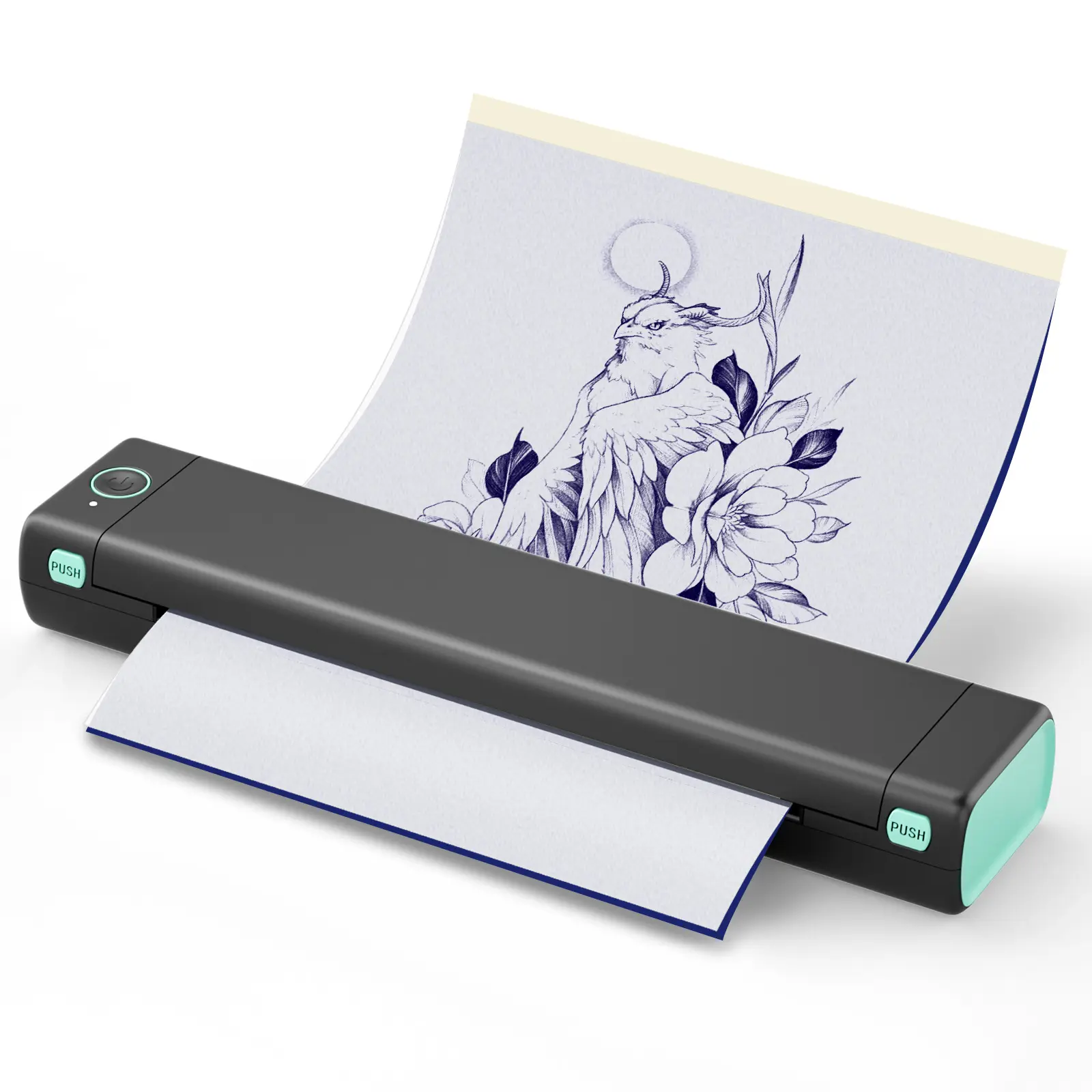Термальный A4 портативный принтер 8,26 "x 11,69" A4 бумажный беспроводной бесчернильный принтер M08F