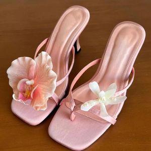 Sapato De Salto Slipper Flower Sexy 2025 Women <b>Shoes</b> High Heel - Product Image 2