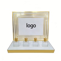 Support d'affichage cosmétique en acrylique transparent OEM ODM, logo personnalisé, présentoir transparent pour soins de la peau, maquillage, parfums, pour les magasins de détail