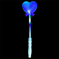 Bâtons magiques en forme de cœur bon marché, baguette lumineuse clignotante à LED pour fête, cadeau d'anniversaire de princesse et de garçons, décoration de Noël