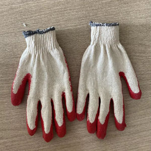 Gants de sécurité en coton latex enduit de caoutchouc vietnamien, anti-coupure, antidérapants, réutilisables, tricotés, 10 jauges, protection pour le jardinage - Product Image 1