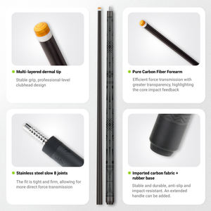 Queue de billard en fibre de carbone pour tous les scénarios |   Queue de billard professionnelle pour saut/break/jeu, équipement de billard d'intérieur haut de gamme - Product Image 3