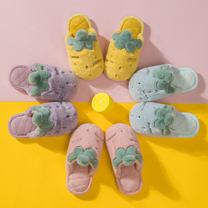 <span class=keywords><strong>Zapatillas</strong></span> <span class=keywords><strong>de</strong></span> algodón bordadas personalizadas LK, bonitas <span class=keywords><strong>Zapatillas</strong></span> <span class=keywords><strong>de</strong></span> <span class=keywords><strong>casa</strong></span> coreanas para interiores, <span class=keywords><strong>zapatillas</strong></span> <span class=keywords><strong>de</strong></span> invierno para niños con piña - Product Image 6