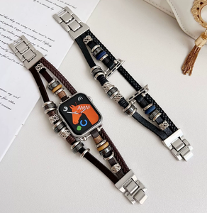 Correa Retro de Lujo para Reloj, Serie Bohemia con Cuentas, 42 44 45 mm, Resistente al Agua, Duradera, Tejida, para Hombre y Mujer - Product Image 1