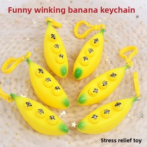 Herramienta para Aliviar el Estrés, Juguete Antiestrés con Forma de Plátano para Apretar, Juguete Musical para Aliviar el Estrés, Llavero con Forma de Plátano Explosivo - Product Image 6