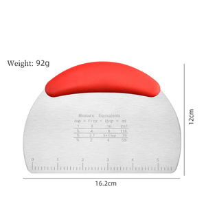 Xlt nhà máy tùy chỉnh thép không gỉ bột cắt nướng đồ dùng bột chua Chopper Vòng bánh mì <span class=keywords><strong>scraper</strong></span> với PP xử lý - Product Image 4