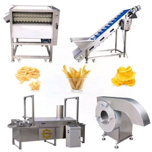 Ligne de production de frites entièrement automatique en acier inoxydable 304, capacité 100-2000 kg/h, avec friteuse pour frites surgelées - Product Image 2