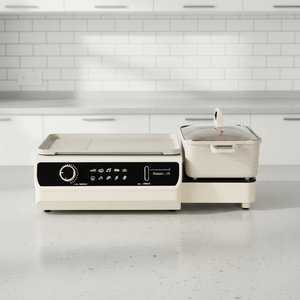 Produits Tendances 2026 Nouveautés Gril Électrique Revêtement PTFE BBQ Pliable Extérieur Hot Pot 2-en-1 Multifonctionnel - Product Image 1