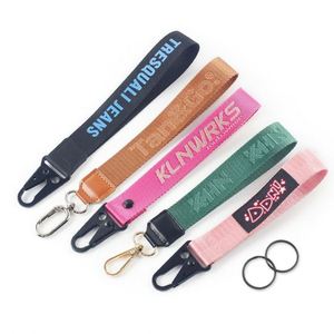 Factory Custom Logo Key Chain Logo <b>Keychains</b> Fashions Polyester Lanyards <b>Personalized</b> Customized Woven Keychain - Product Image 6