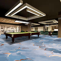 Hôtel de luxe 5 étoiles tapis mur à mur moderne coupe et boucle pile lavable pour salon Las Vegas Casino revêtement de sol cinémas