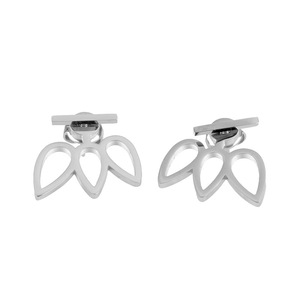 Boucles d'oreilles clous créatives en acier inoxydable EManco, motif floral ajouré, personnalisées pour femme - Product Image 5