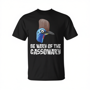 T-shirt promozionale a tema Cassowary Be Wary - Product Image 2