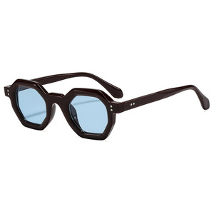 Gafas de Sol Retro Geométricas para Hombre, Montura Completa, UV400, Protección Solar, Estilo Adulto - Product Image 3