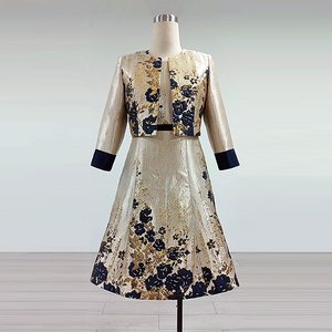 Robes de cérémonie élégantes bleu marine de luxe pour femmes grandes tailles, tailleur d'église avec veste courte, robes personnalisées pour événements, tenues du dimanche - Product Image 1